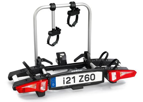 Uebler i21Z- 60 kantelbaar- 2 E-Bikes - 2025 Topmodel, Auto diversen, Fietsendragers, Nieuw, Trekhaakdrager, 2 fietsen, Brede banden