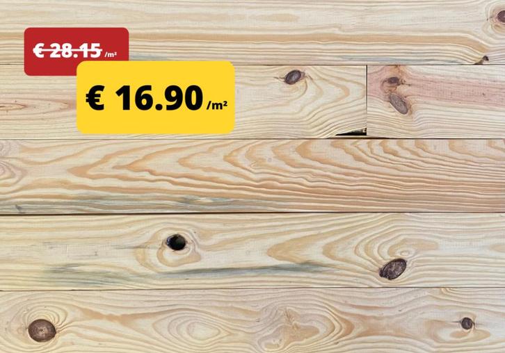 Grenen parket voor € 16.90 /m² - STOCKVERKOOP, Doe-het-zelf en Bouw, Vloerdelen en Plavuizen, Nieuw, Parket, Hout, 150 cm of meer