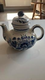 Delft theepot handgeschilderd M DE WIT, Antiek en Kunst, Ophalen