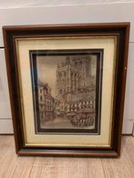 Schilderij Antwerpen groenplaats Anton Pieck, Antiek en Kunst, Ophalen