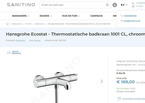 nieuwe badkraan en douchegarntituur regendouche + handsproei, Doe-het-zelf en Bouw, Sanitair, Kraan, Chroom, Ophalen