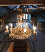 Kristallen en houten kroonluchters, Ophalen, Zo goed als nieuw