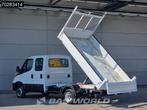 Iveco Daily 35C14 Open Laadbak met Kist Dubbel Cabine Dubbel, Auto's, Stof, Euro 6, Iveco, Wit