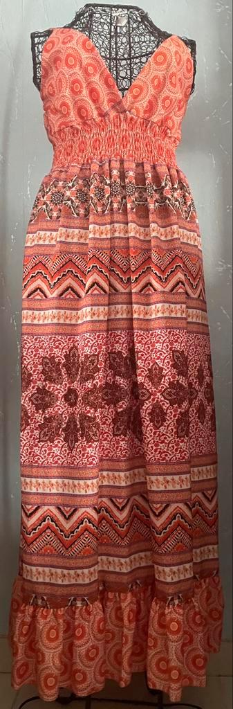 Mooie lange kleurrijke jurk 34, Kleding | Dames, Jurken, Zo goed als nieuw, Maat 34 (XS) of kleiner, Overige kleuren, Ophalen of Verzenden