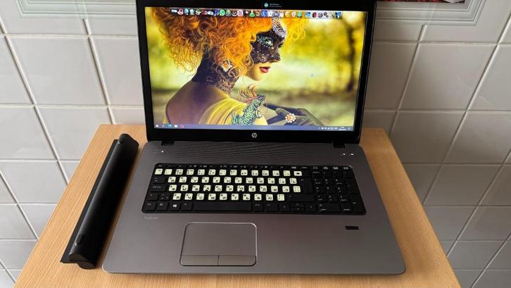HP-ProBook laptop-17inch, 256GB, Computers en Software, Windows Laptops, Gebruikt, 17 inch of meer, HDD, Minder dan 2 Ghz, Qwerty