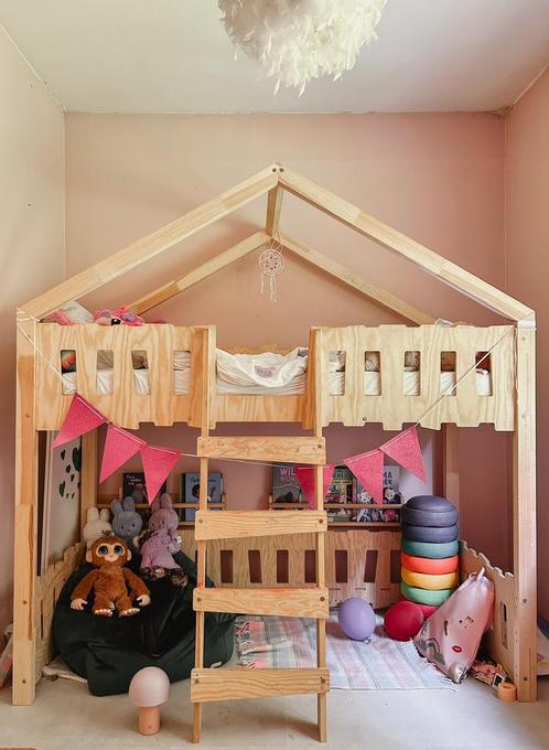Bedhuisje, hoogslaper, Kinderen en Baby's, Kinderkamer | Stapelbedden en Hoogslapers, Gebruikt, Hoogslaper, Ophalen