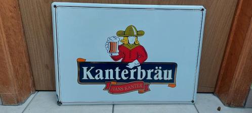 Plaque émaillée bière Kanterbräu (Emaillerie Belge), Collections, Marques & Objets publicitaires, Comme neuf, Panneau publicitaire