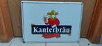 Emaillebord Kanterbräu bier (Emaillerie Belge), Ophalen of Verzenden, Zo goed als nieuw, Reclamebord