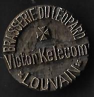 Unieke oude stempel BRASSERIE DU LEOPARD *LOUVAIN*, Verzamelen, Biermerken, Ophalen of Verzenden