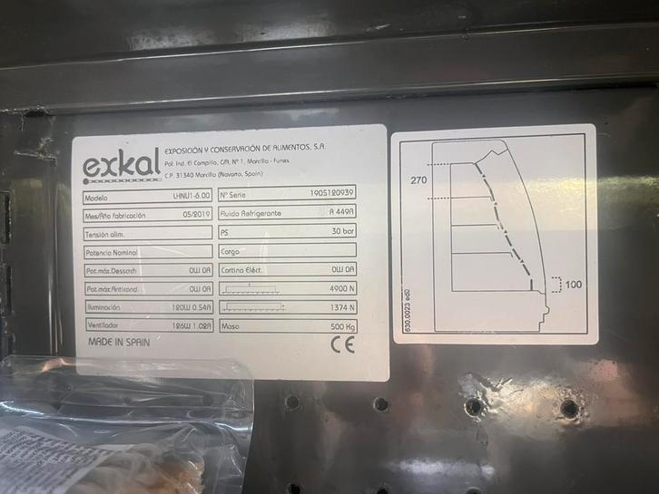 Frigo bas professionnel Exkal 3 m avec portes (2019), Zakelijke goederen, Horeca | Keukenapparatuur, Koelen en Vriezen, Gebruikt