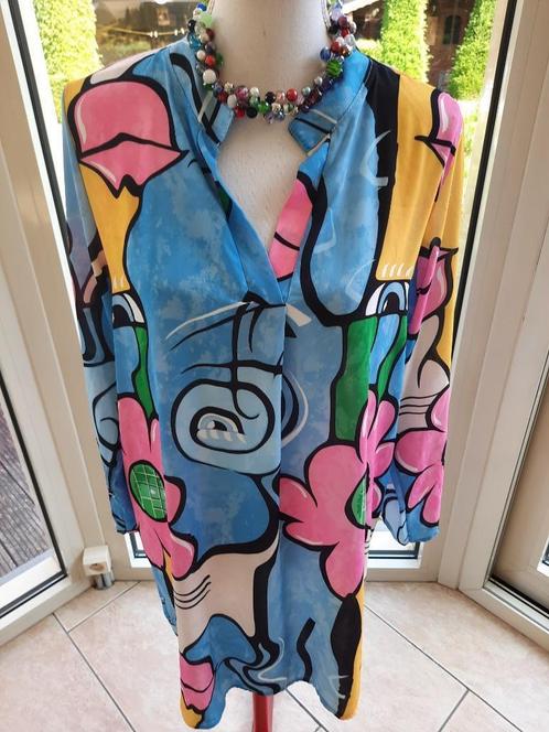 Toffe jurk MADE in ITALY - L/XL, Kleding | Dames, Jurken, Zo goed als nieuw, Maat 42/44 (L), Overige kleuren, Knielengte, Ophalen of Verzenden