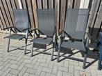 3 x aluminium grijs verstelbare loungestoel € 40 euro, Ophalen, Gebruikt, Aluminium