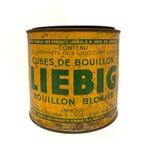 oude blikken doos - Liebig bouillon blokjes blik, Verzamelen, Ophalen of Verzenden