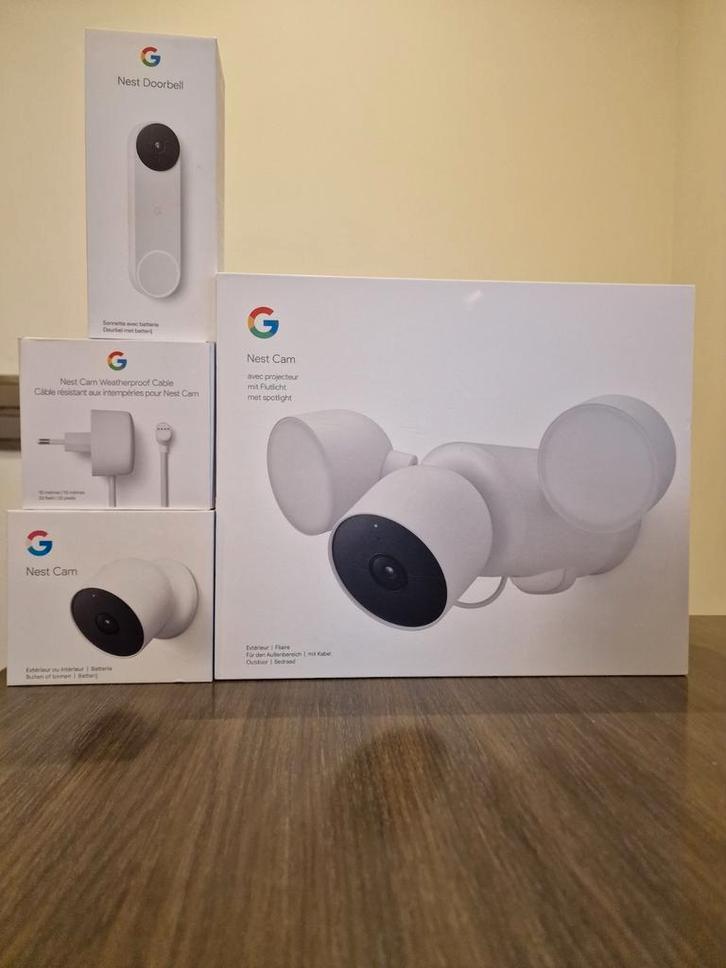 Google nest camera set, Audio, Tv en Foto, Videobewaking, Gebruikt, Buitencamera, Ophalen