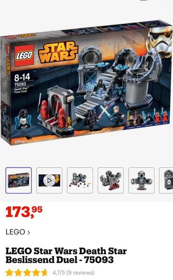 Lego Star Wars Death Star beslissend duel (75093) beschikbaar voor biedingen