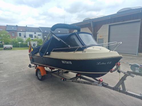 Sloep boot met suzuki motor van 15 pk, Watersport en Boten, Speedboten, Zo goed als nieuw, Polyester, Ophalen