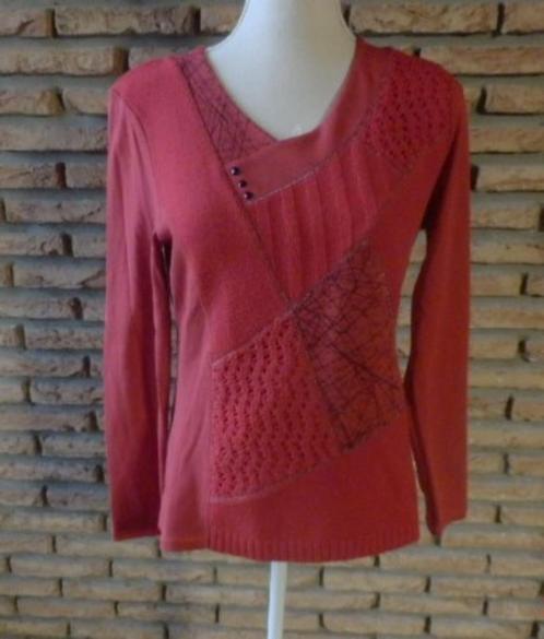 ( 32) -pull femme t.38 rouge  - armand thiery -, Kleding | Dames, Truien en Vesten, Zo goed als nieuw, Maat 38/40 (M), Rood, Ophalen of Verzenden
