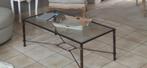Table de salon en verre + fer forgé, Maison & Meubles, Tables | Tables de salon, 150 à 200 cm, Moins de 50 cm, Verre, Enlèvement