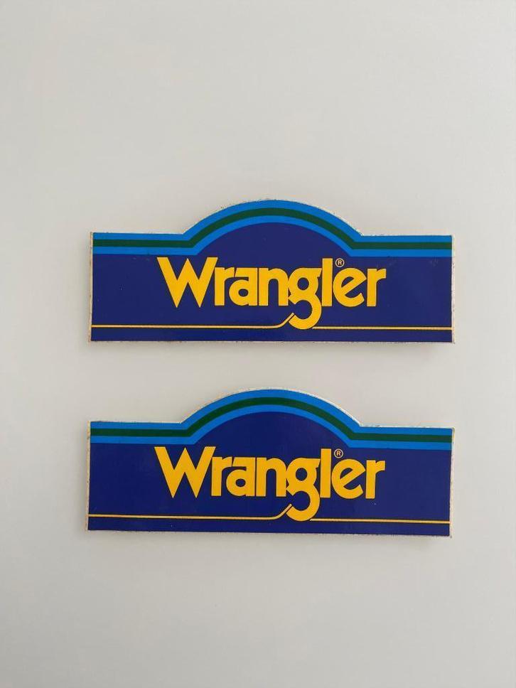 2 x Sticker Wrangler Jeans 70's, Verzamelen, Stickers, Zo goed als nieuw, Merk, Ophalen of Verzenden