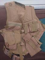 Tactische vest Tan airsoft leger tactical gear, Ophalen of Verzenden