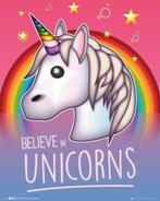 Nieuwe poster - emoji - believe in unicorns - 61x91,5cm, Ophalen of Verzenden