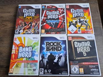 Guitar Hero en bijb. (Nintendo Wii) CIB Inc. accessoires beschikbaar voor biedingen