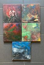 Mooi kleine schilderijen ️ 20x20 cm 5 stuks 50 €, Ophalen