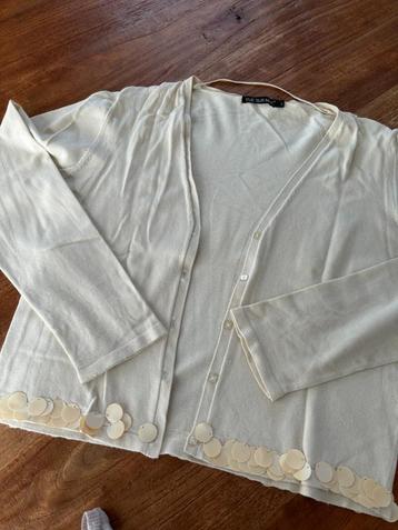 gilet vue sur mer taille L, Taille 42/44 (L), Enlèvement ou Envoi, Beige, Porté
