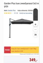 Parasol (luxe zweefparasol) met voet, Tuin en Terras, Ophalen, Zo goed als nieuw, Zweefparasol
