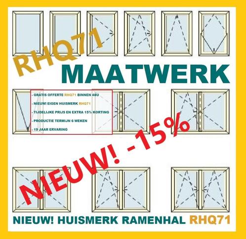 RHQ71 raam Actie 15% korting op maatwerk, offerte binnen 48u, Doe-het-zelf en Bouw, Glas en Ramen, Nieuw, Gevelraam of Ruit, Dubbelglas