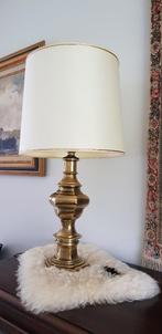 Tafellamp met voet van messing/brons, Maison & Meubles, Lampes | Lampes de table, 75 cm ou plus, Enlèvement, Utilisé, Autres matériaux