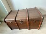 Antieke lederen kist, Huis en Inrichting, Ophalen, Gebruikt, 50 tot 100 cm, 50 tot 75 cm