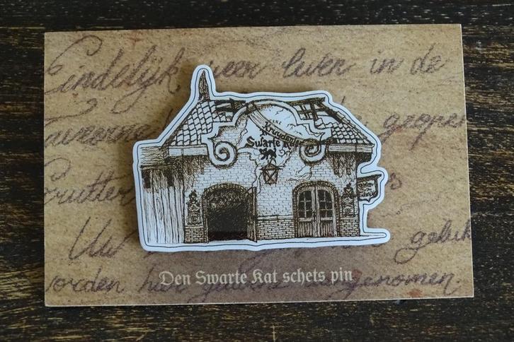 Pin van Den Swarte Kat door wonderschetsen (efteling), Verzamelen, Speldjes, Pins en Buttons, Nieuw, Speldje of Pin, Overige onderwerpen