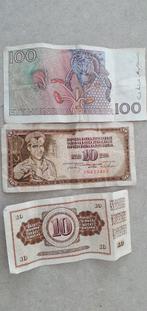100 zweedse kronen en 2x 10, Timbres & Monnaies, Billets de banque | Europe | Billets non-euro, Enlèvement ou Envoi, Yougoslavie