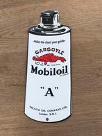 Mobiloil emaille reclamebord, Verzamelen, Merken en Reclamevoorwerpen, Ophalen of Verzenden, Zo goed als nieuw, Reclamebord