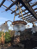 2 antieke bronzen lusters, Ophalen of Verzenden