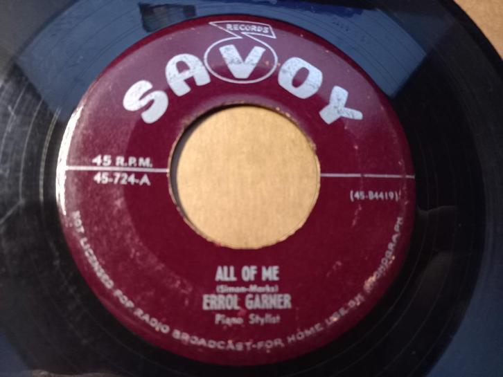 Errol Garner – All Of Me / I Don't Stand A Ghost Of A Chance, Cd's en Dvd's, Vinyl Singles, Gebruikt, Single, Jazz en Blues, 7 inch