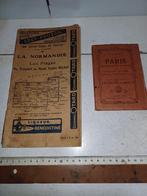 anciennes cartes  1925 normandie plan de paris + plan du met, Verzamelen, Ophalen of Verzenden
