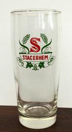 bier brouwerij glas Staceghem Harelbeke goudboord zie foto, Verzamelen, Ophalen of Verzenden, Gebruikt