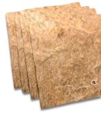 Placage ronce de Madrona | 4 feuilles | 22x22 cm, Envoi, Neuf