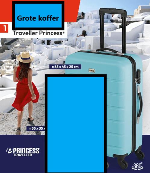 Reiskoffer - trolley - valies - Princess traveller 65x45x25, Handtassen en Accessoires, Koffers, Nieuw, Hard kunststof, 60 tot 70 cm