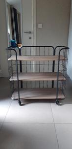 keukentrolley met 4 wielen, Ophalen, Gebruikt, Bruin, 50 tot 100 cm