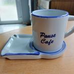 tasse pause café et le cendrier, Kop(pen) en/of Schotel(s), Zo goed als nieuw, Ophalen