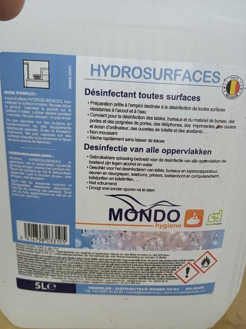 Hydrosurfaces desinfectie van alle oppervlakken, Maison & Meubles, Produits de nettoyage, Produit de nettoyage, Enlèvement