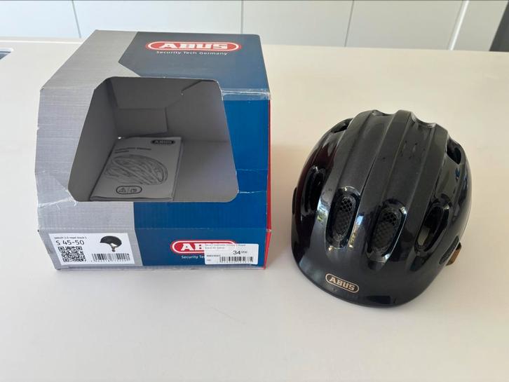 Abus Fietshelm Smiley S Royal Black 45-50cm, Fietsen en Brommers, Fietsaccessoires | Fietshelmen, Gebruikt, Jongen of Meisje, S
