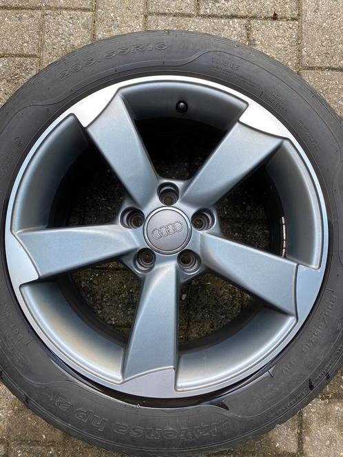 Jantes Audi rotor 16p + pneus, Auto-onderdelen, Banden en Velgen, Band(en), Zomerbanden, 16 inch