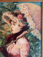 Peinture Signée Th. Tscharner – Dame en Portrait, Enlèvement ou Envoi