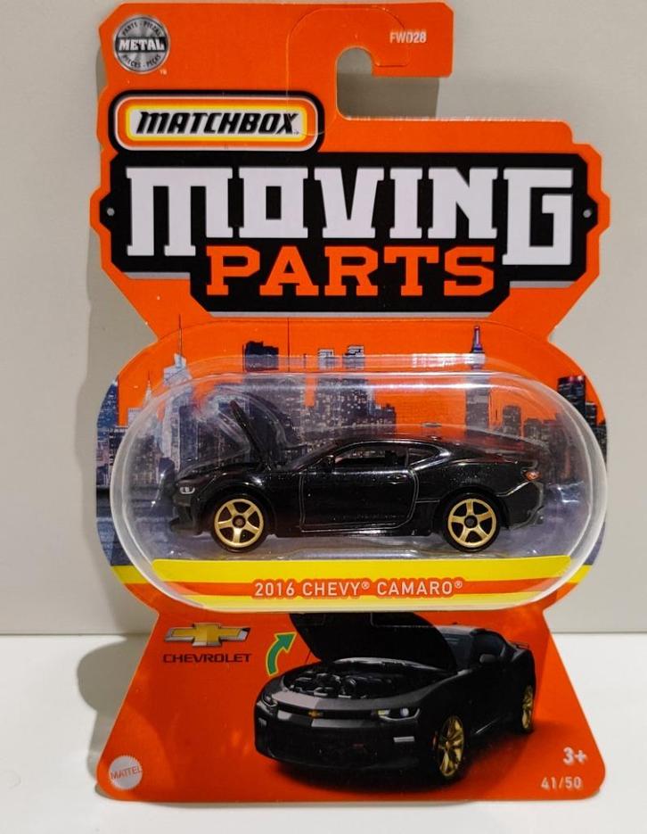 Matchbox MOVING PARTS 2016 Chevrolet Chevy Camaro Zwart (202, Hobby en Vrije tijd, Modelauto's | Overige schalen, Ophalen of Verzenden