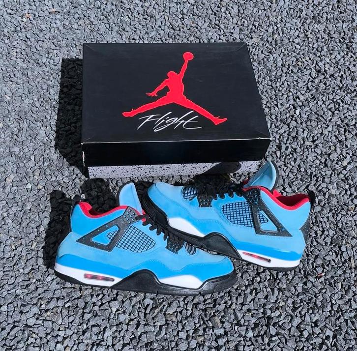 Air Jordan 4 University Blue, Kleding | Heren, Schoenen, Zo goed als nieuw, Sneakers, Overige kleuren, Verzenden