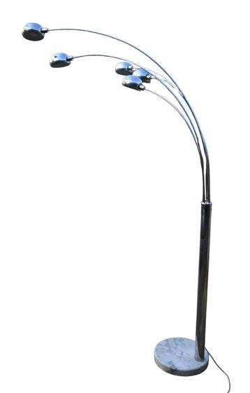 Vintage design chromen booglamp beschikbaar voor biedingen